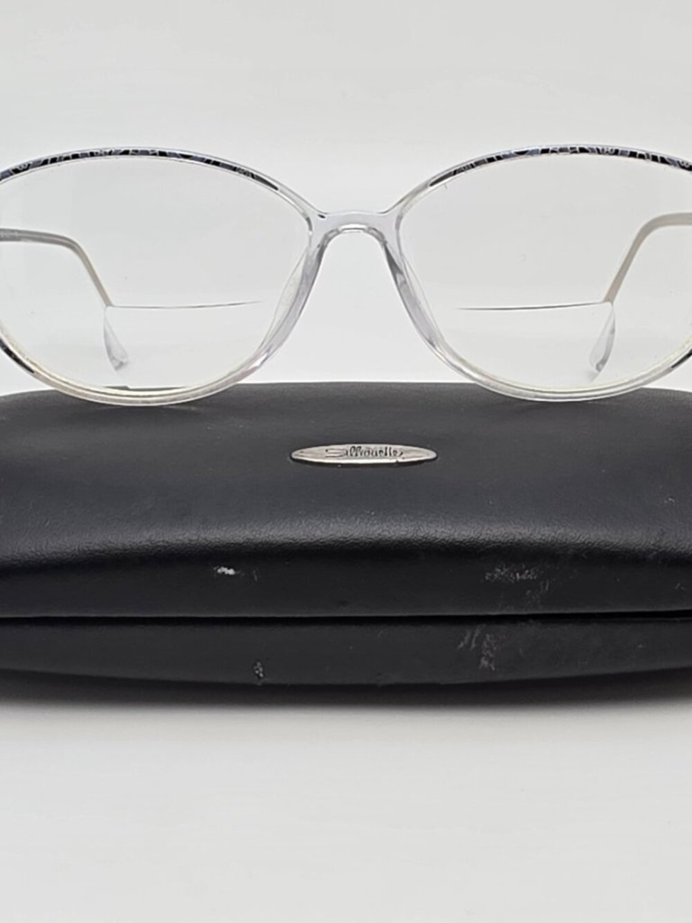 Silhouette SPX 1912 00 6060 Black Crystal Clear Eyeglasses Frame w/ Case Austria
